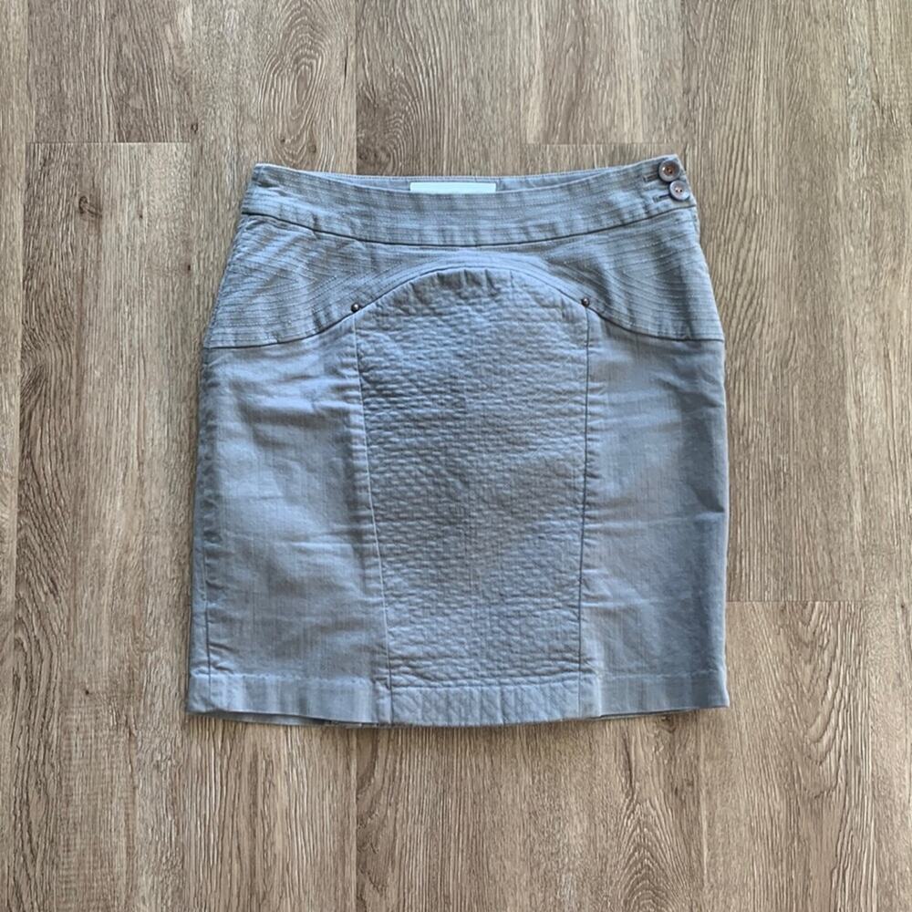Anthropologie Leifsdottir Grey Jean Skirt Size 6